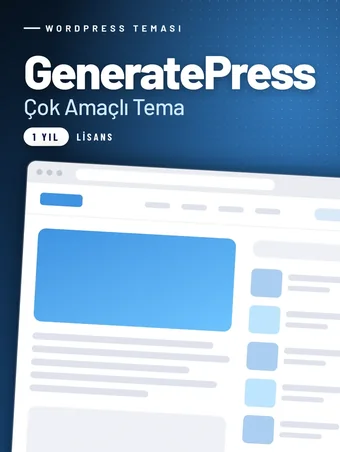 GeneratePress WordPress Teması – 1 Yıllık Lisans