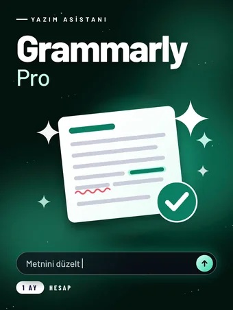 Grammarly Pro 1 Aylık Abonelik