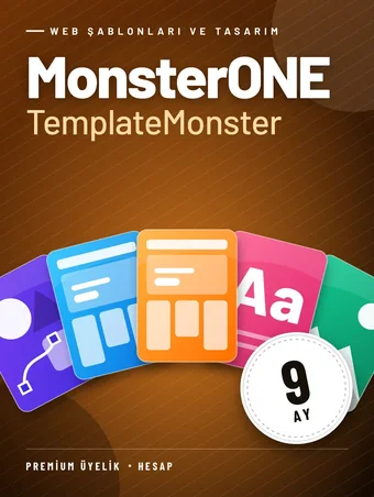 MonsterONE (TemplateMonster) 9 Aylık Premium Üyelik