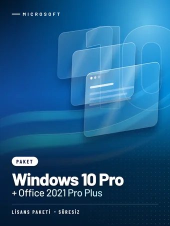 Windows 10 Pro + Office 2021 Pro Plus Lisans Paketi