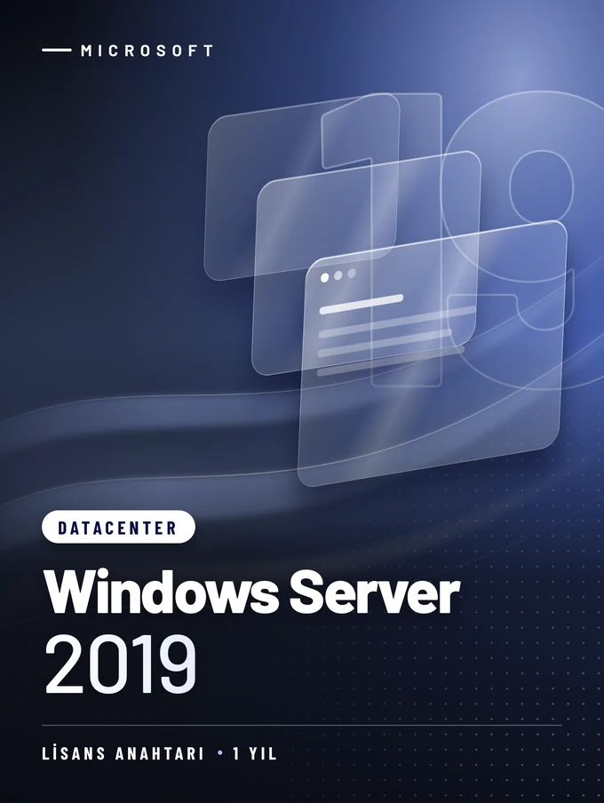 Windows Server 2019 Datacenter Lisans Anahtarı (1 Yıl)