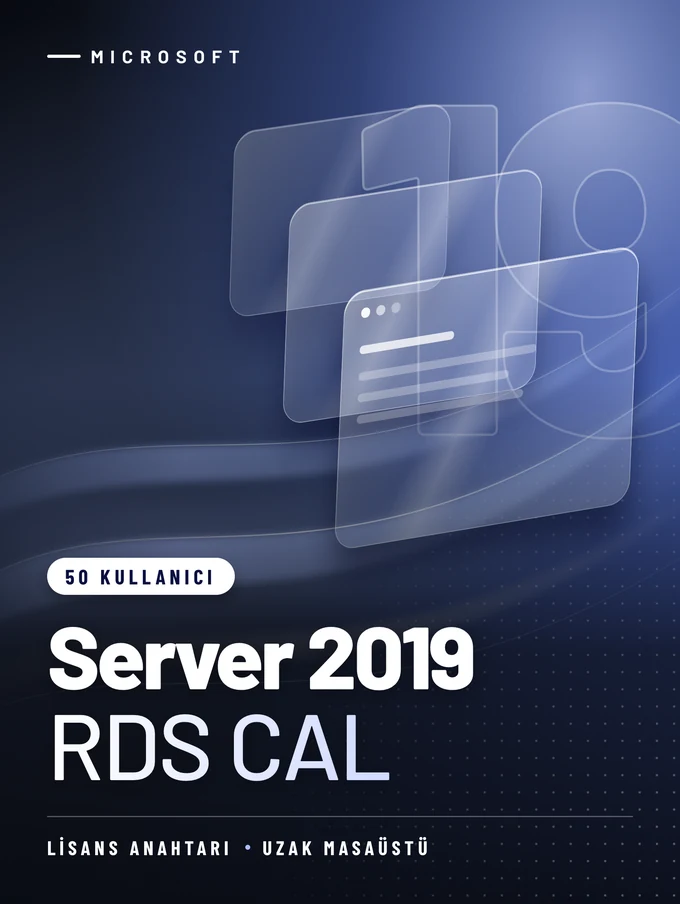 Windows Server 2019 RDS CAL Lisansı – 50 Kullanıcı
