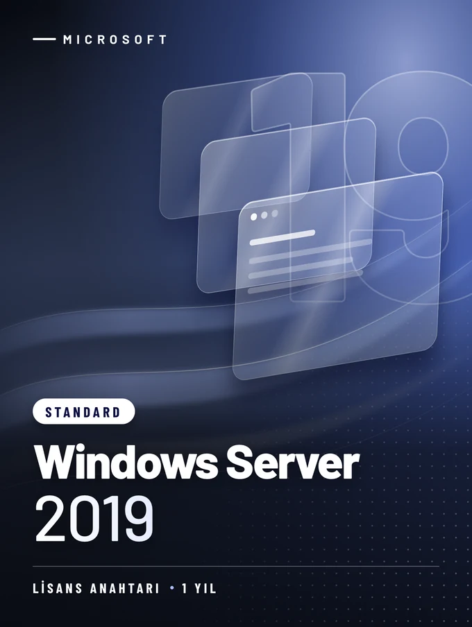 Windows Server 2019 Standard Lisans Anahtarı (1 Yıl)