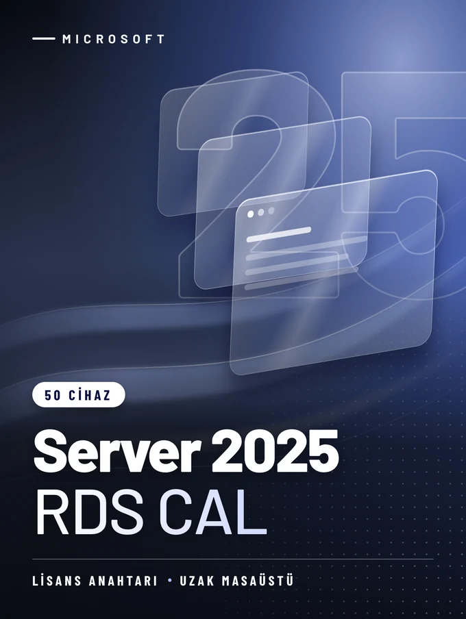 Windows Server 2025 RDS CAL Lisansı – 50 Cihaz